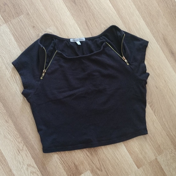 😇 Small Crop Tops 🌼 Charlotte Russe Zipper Zip - Picture 5 of 8